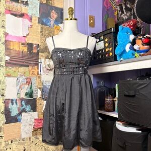 Vintage Y2K American Eagle Sequin Babydoll Party Dress